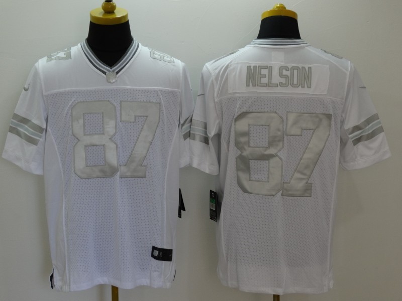 Men's Green Bay Packers Jordy Nelson #87 White Jersey